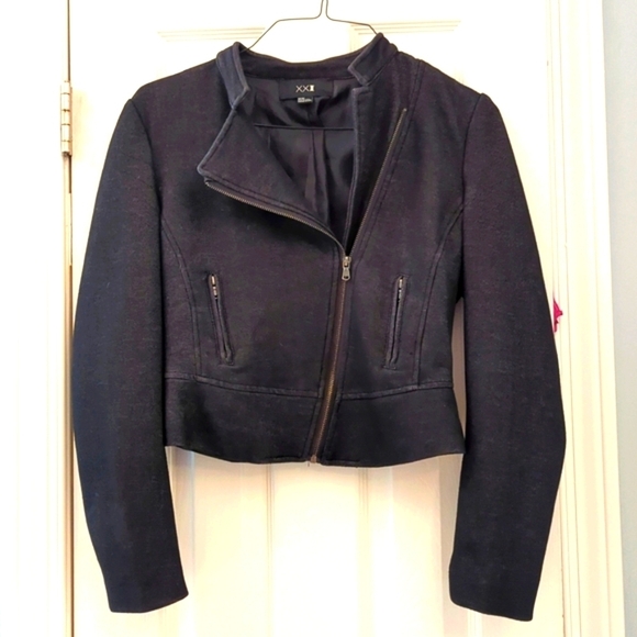 XXI Jacket Full Zip Moto Blazer Asymmetrical Size M - Picture 1 of 7